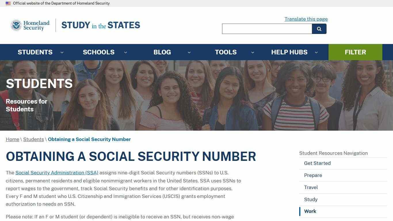 Obtaining a Social Security Number | Study in the States